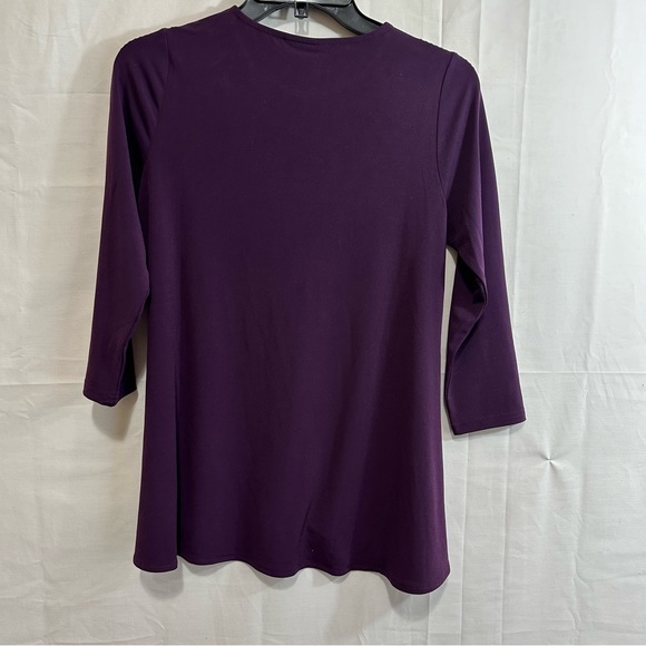 Alfani Women Printed High Low Swing Tunic in Purple Petite Small - Picture 7 of 7